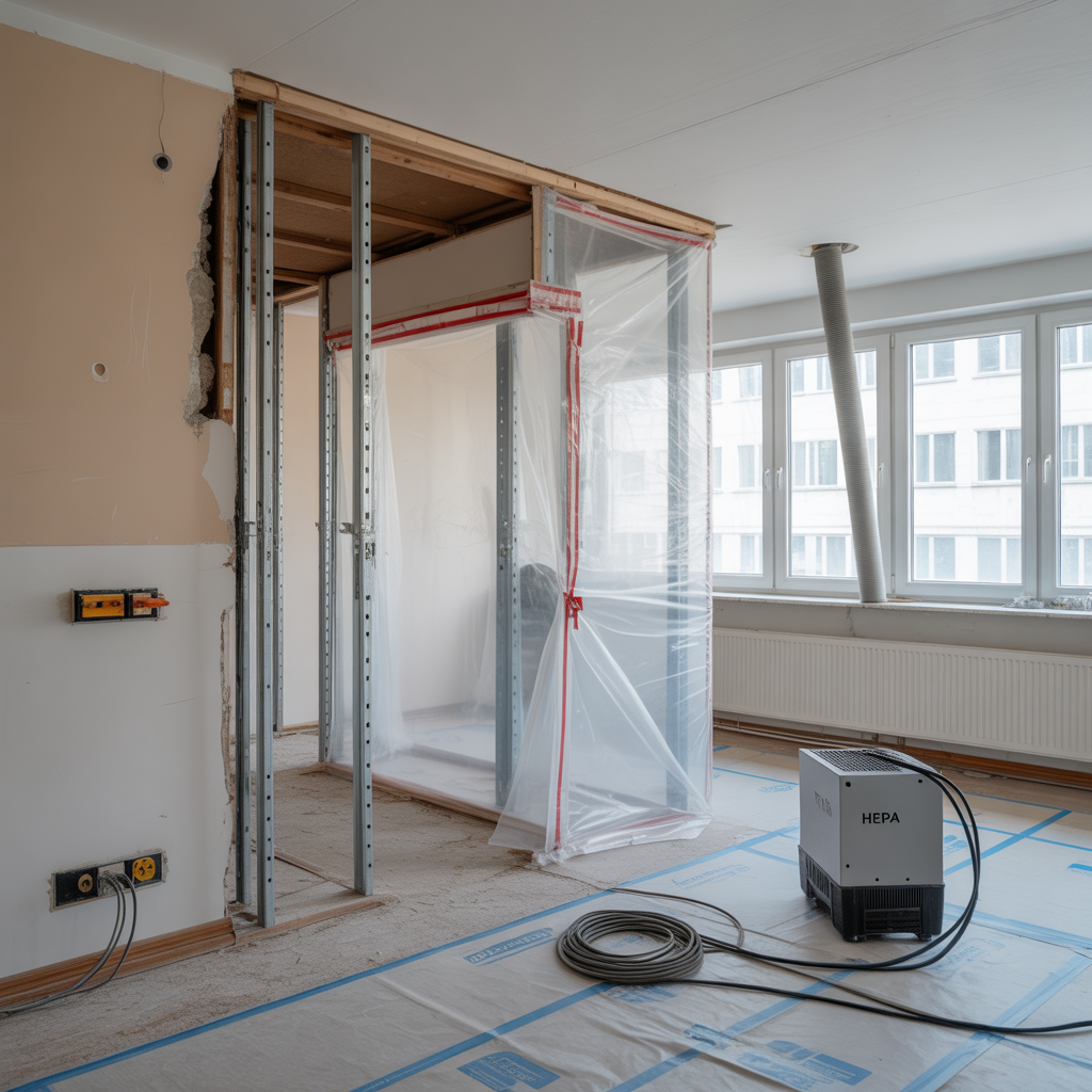 rivning inomhus checklista for dammskydd el och barande vagg