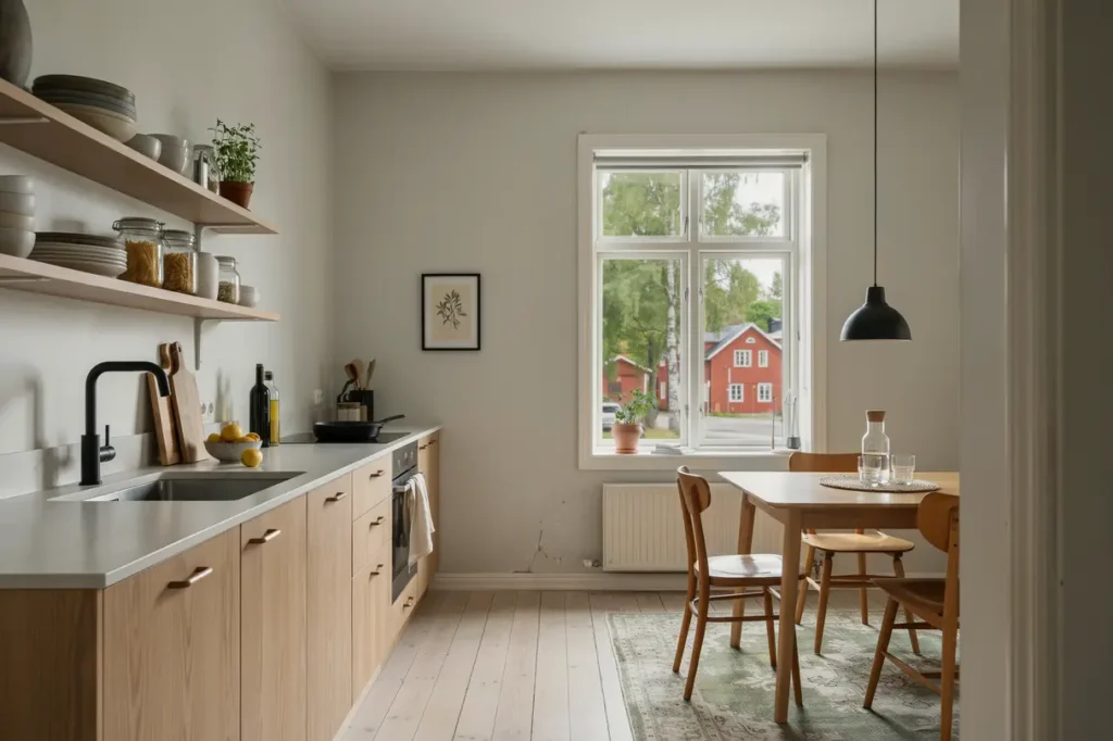 renovering av k k och matplats i villa i bergsbron